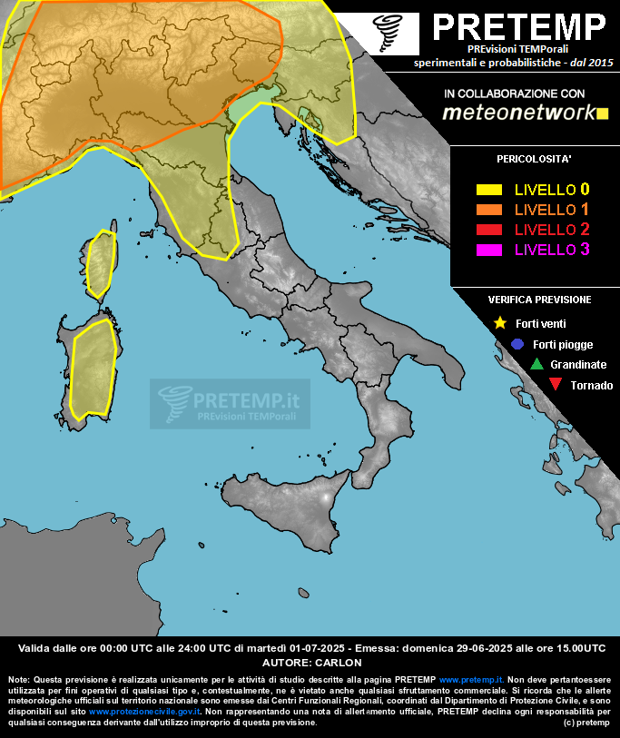 Mappa tendenza del 01 luglio 2025