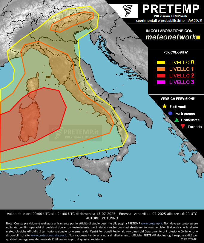 Mappa tendenza del 13 luglio 2025