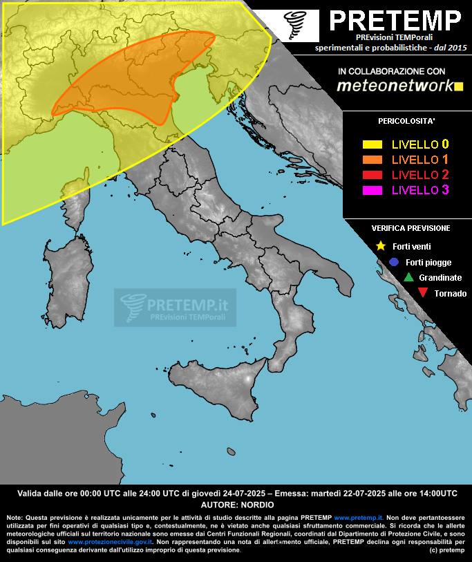 Mappa tendenza del 24 luglio 2025