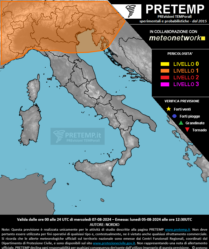 Mappa tendenza del 07 agosto 2024