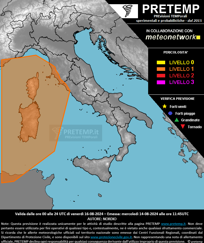 Mappa tendenza del 16 agosto 2024