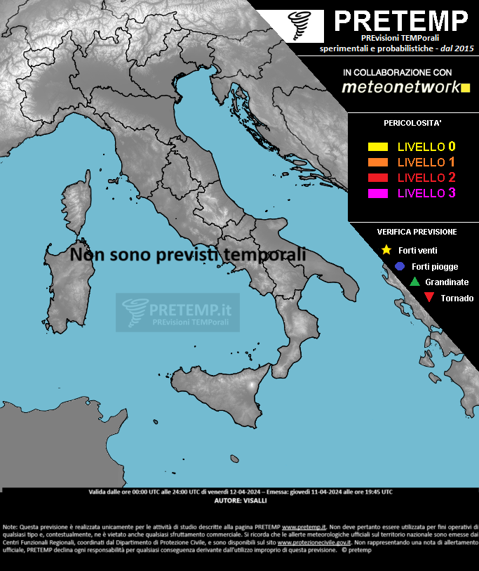 Mappa previsione del 12 aprile 2024