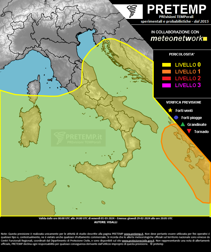Mappa previsione del 01 marzo 2024
