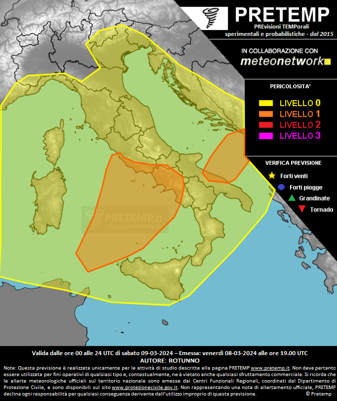 Mappa previsione del 09 marzo 2024