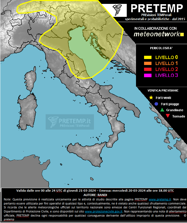 Mappa previsione del 21 marzo 2024
