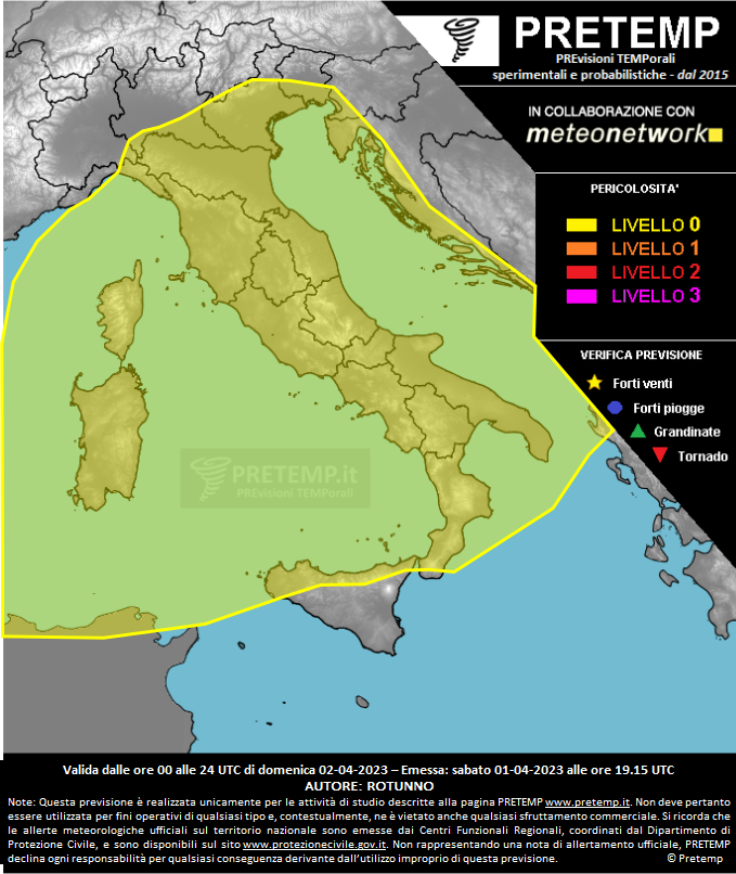 Mappa previsione del 02 aprile 2023