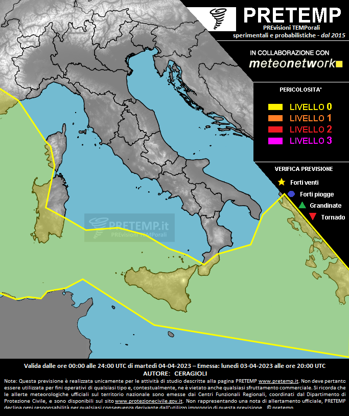 Mappa previsione del 04 aprile 2023