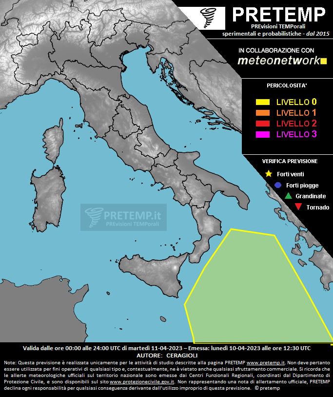 Mappa previsione del 11 aprile 2023