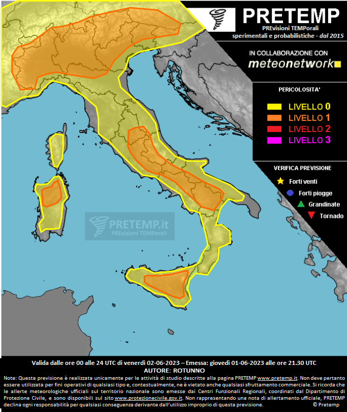 Mappa previsione del 02 giugno 2023