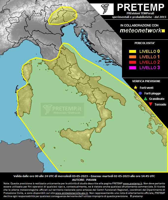 Mappa previsione del 03 maggio 2023