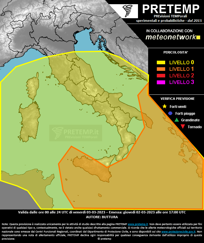 Mappa previsione del 03 marzo 2023