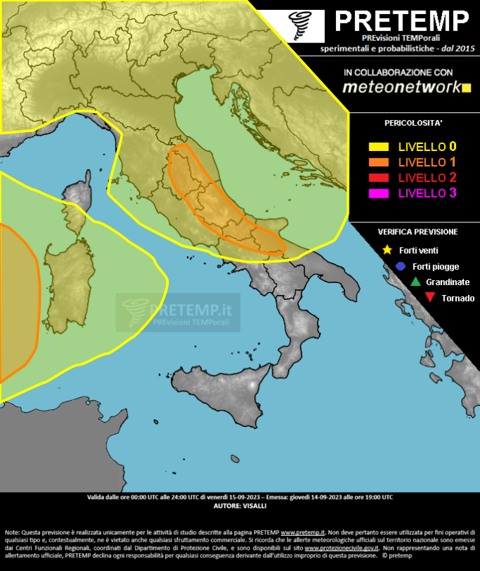 Mappa previsione del 15 settembre 2023