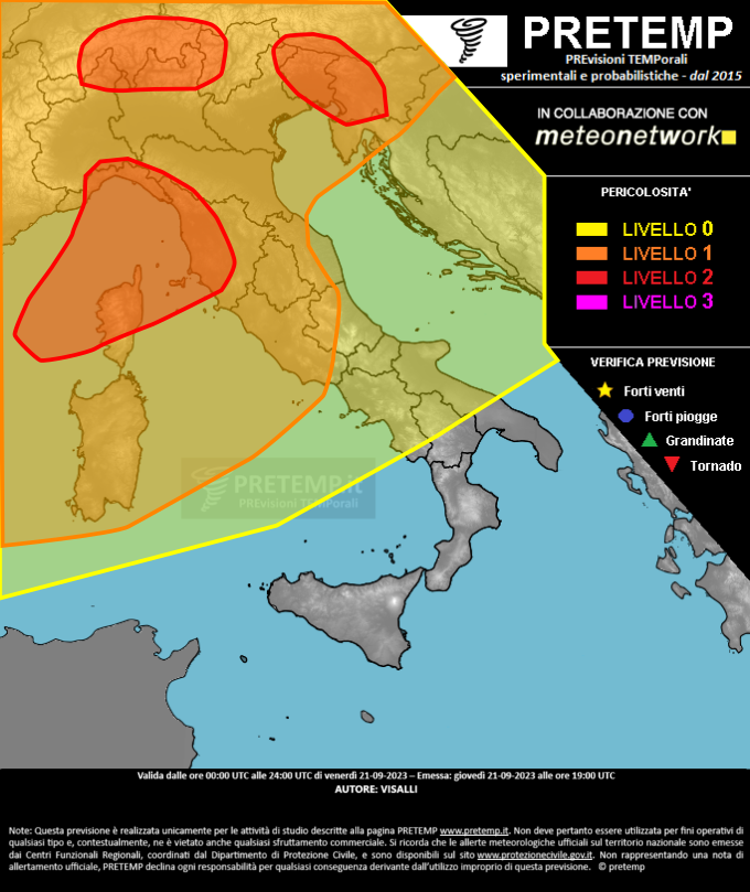 Mappa previsione del 22 settembre 2023