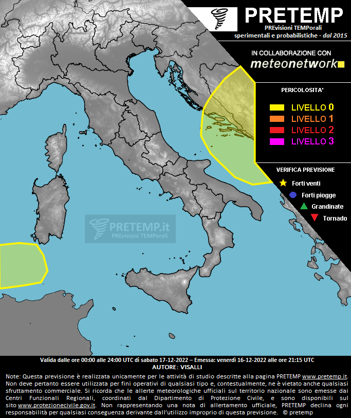 Mappa previsione del 17 dicembre 2022