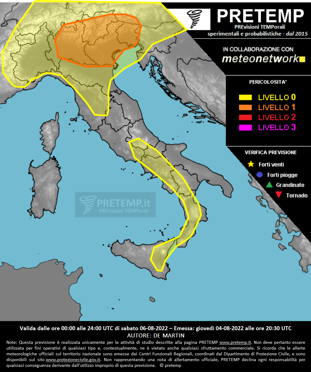 Mappa tendenza del 06 agosto 2022