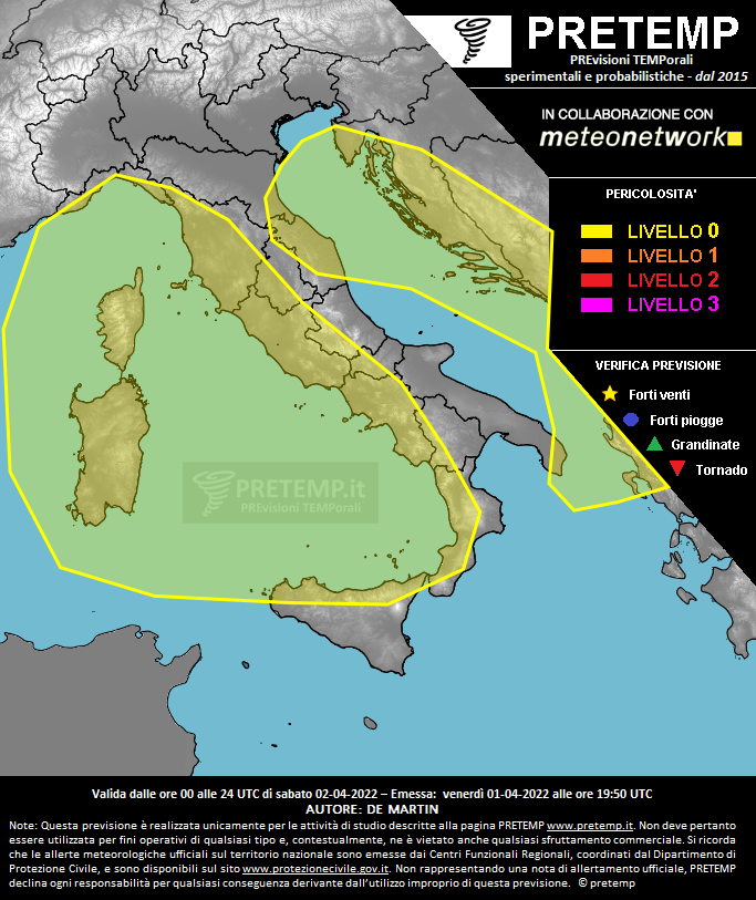 Mappa previsione del 02 aprile 2022