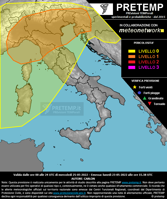 Mappa tendenza del 25 maggio 2022