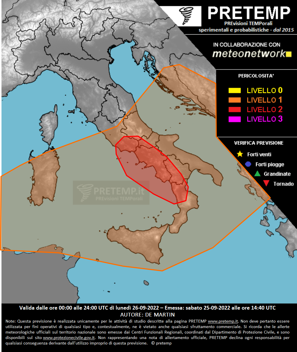 Mappa tendenza del 26 settembre 2022