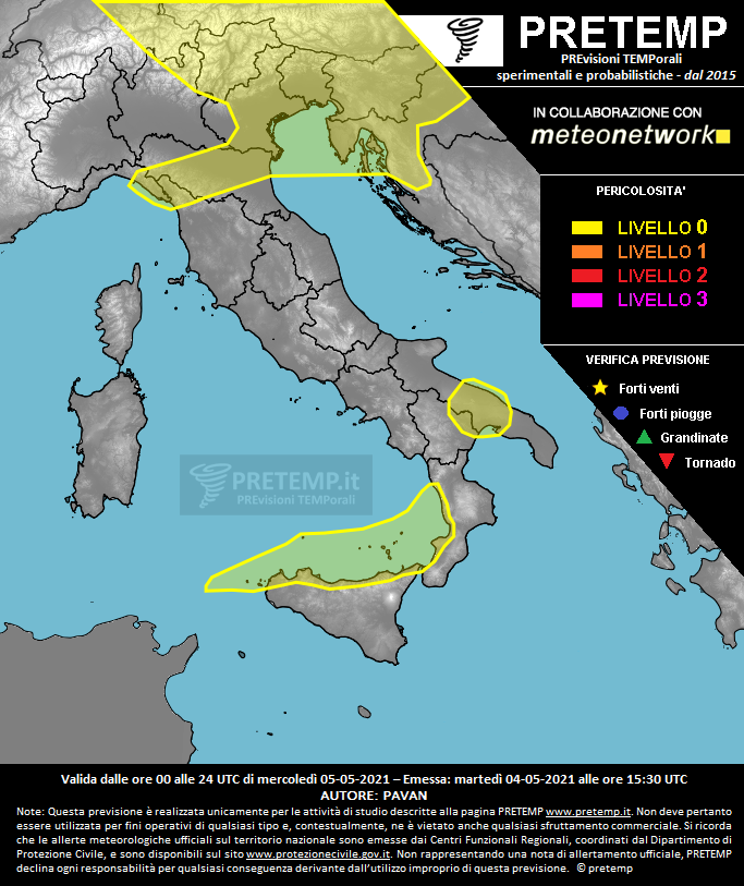 Mappa previsione del 05 maggio 2021