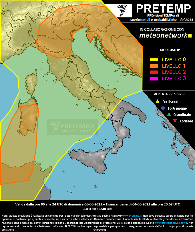 Mappa tendenza del 06 giugno 2021