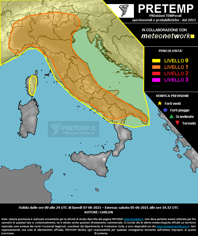 Mappa tendenza del 07 giugno 2021