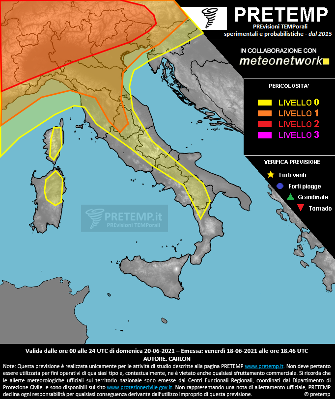 Mappa tendenza del 20 giugno 2021