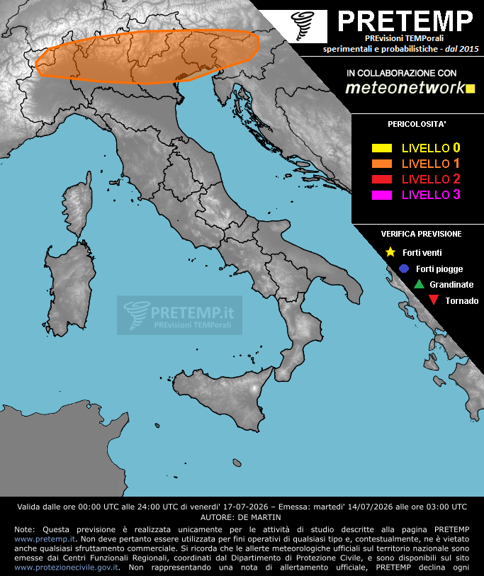 Mappa tendenza del 17 luglio 2026