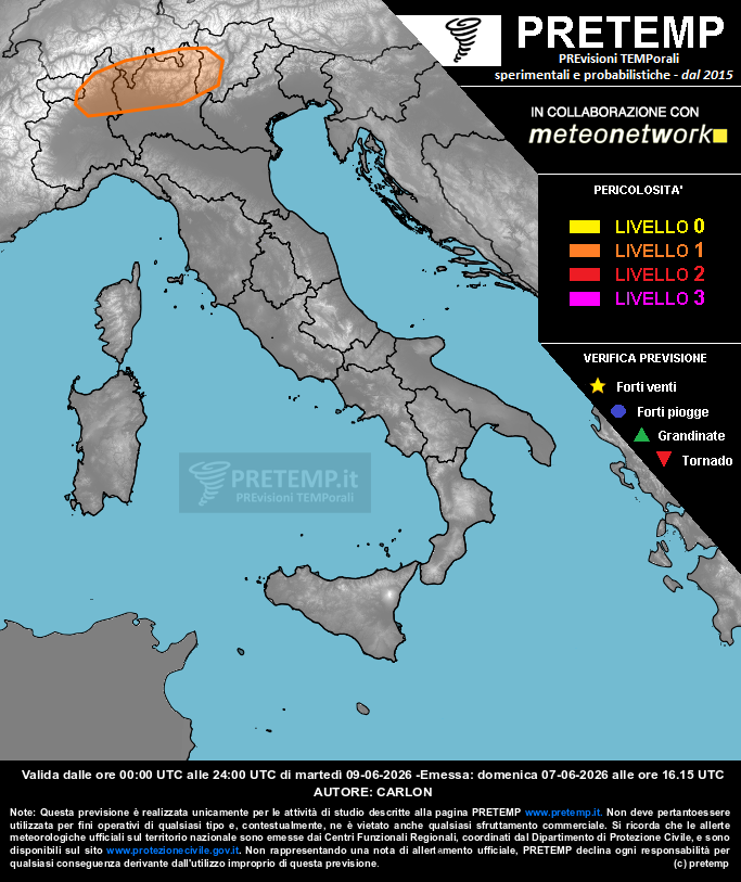 Mappa tendenza del 09 giugno 2026